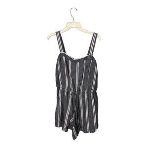 GAP gray and white striped romper. Size Medium linen blend
